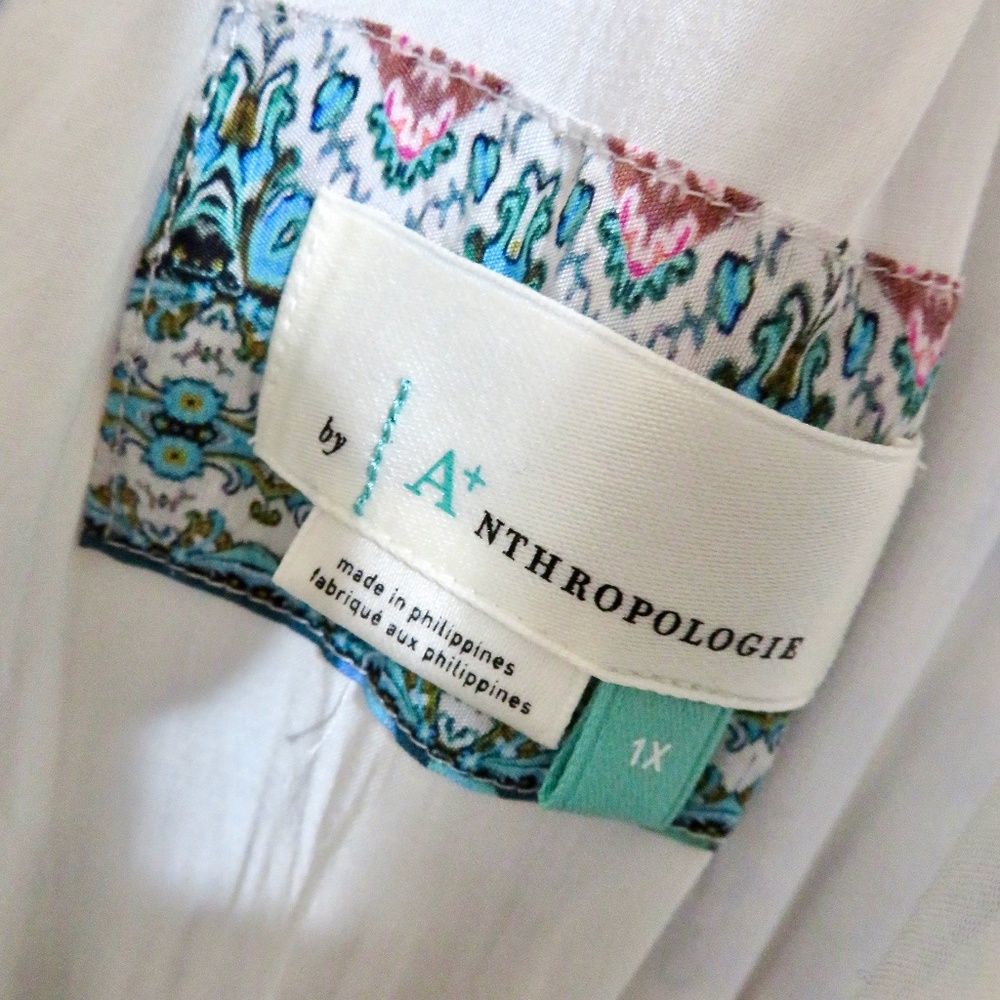 Anthropologie Lined Tiered Sleeveless Floral Maxi Dress Perfect 1X - Picture 9 of 11